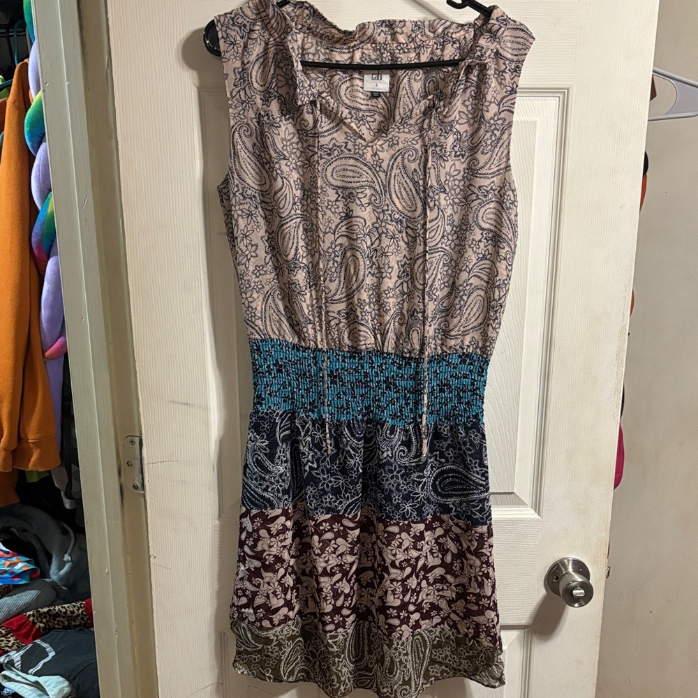 CAbi Multicolor Paisley Midi Dress